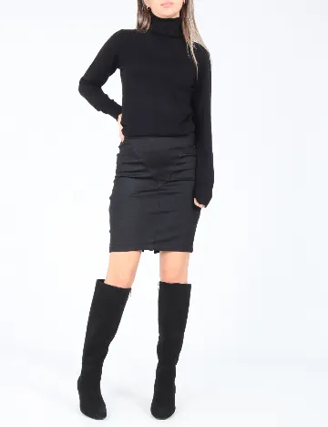 Fusta Bershka, negru Negru