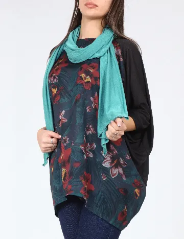 Esarfa Bershka, turcoaz Albastru