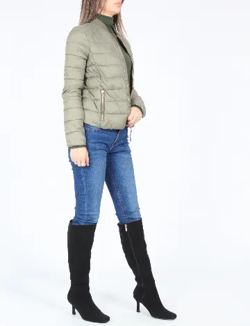 Geaca Bershka, verde Verde