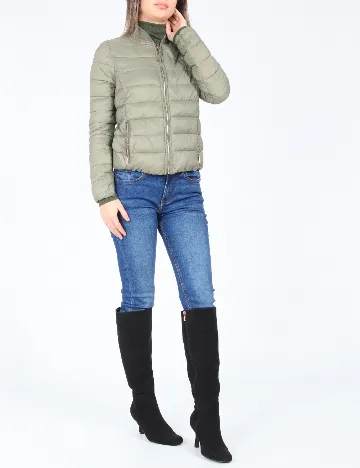 Geaca Bershka, verde Verde