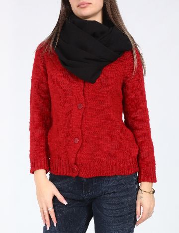 Esarfa circulara Bershka, negru