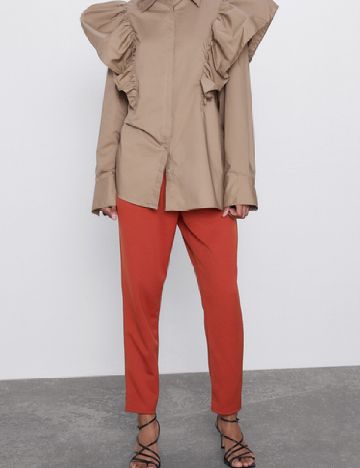 Pantaloni Zara, caramiziu