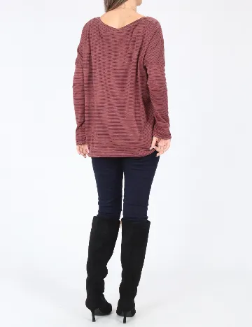 Bluza Oversize Zara, roz pudra inchis/bleumarin Roz