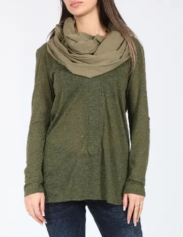 Esarfa circulara Bershka, verde Verde