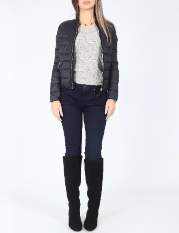 Geaca Bershka, bleumarin inchis Albastru