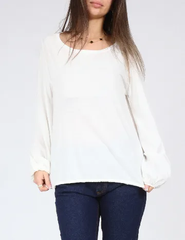 Bluza Zara, alb Alb