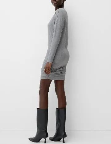 Rochie scurta Bershka, gri Gri