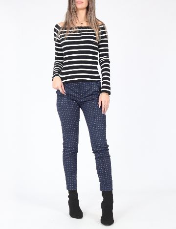 Pantaloni Pull&Bear, bleumarin