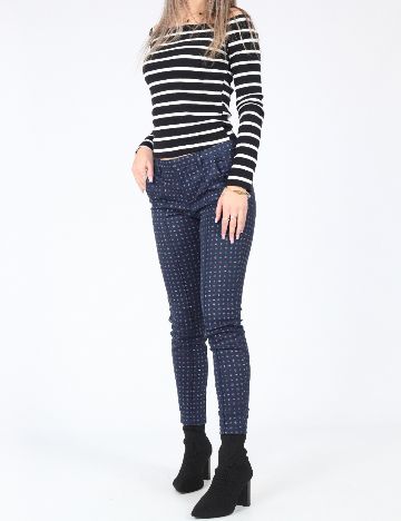 Pantaloni Pull&Bear, bleumarin