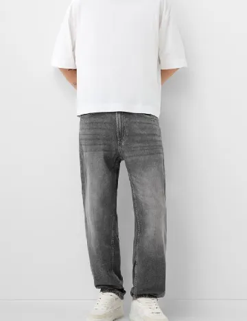 Blugi Bershka, gri Gri