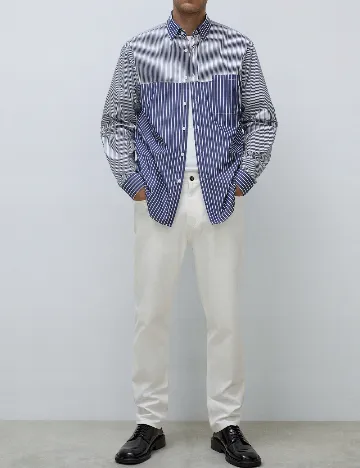 Camasa Zara, albastru/alb Albastru