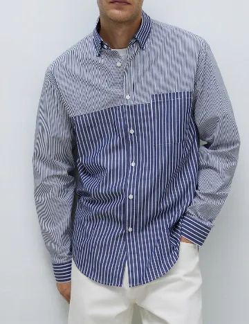 Camasa Zara, albastru/alb Albastru