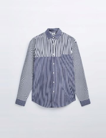 Camasa Zara, albastru/alb