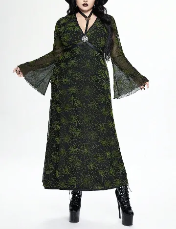 Rochie lunga Romwe Plus Size, negru Negru