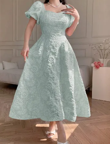 Rochie medie Dazy, turcoaz Verde