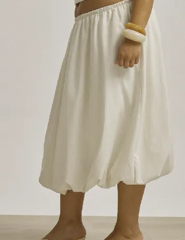 Fusta SHEIN CURVE, ecru Alb