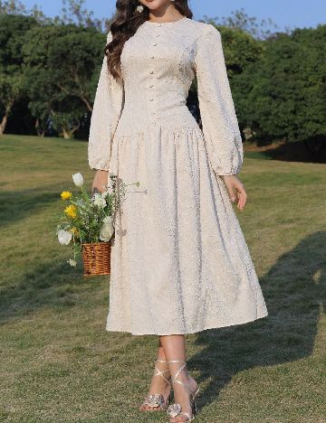 Rochie medie SHEIN, crem