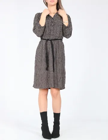 Rochie scurta Zara, negru/ecru Negru