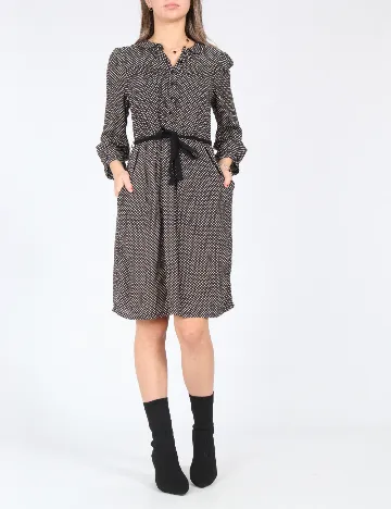 Rochie scurta Zara, negru/ecru Negru