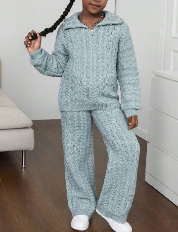 Compleu Shein Kids, albastru