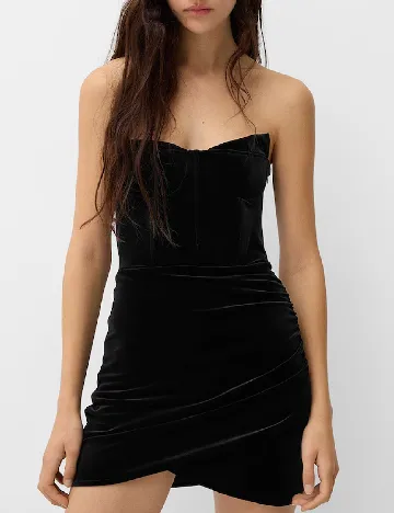 Rochie scurta Bershka, negru Negru