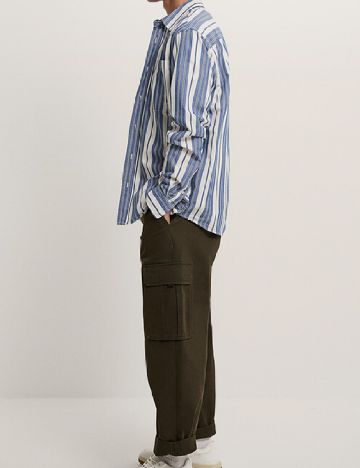 Camasa Zara, albastru/alb