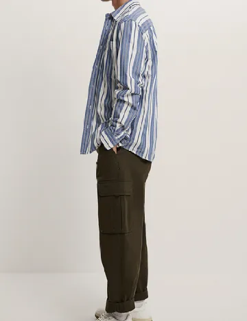 Camasa Zara, albastru/alb Albastru