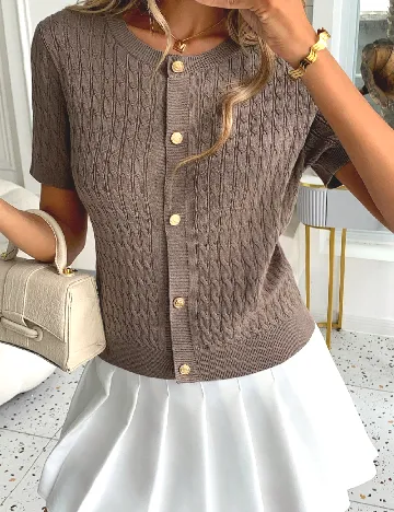 Cardigan SHEIN, maro Maro