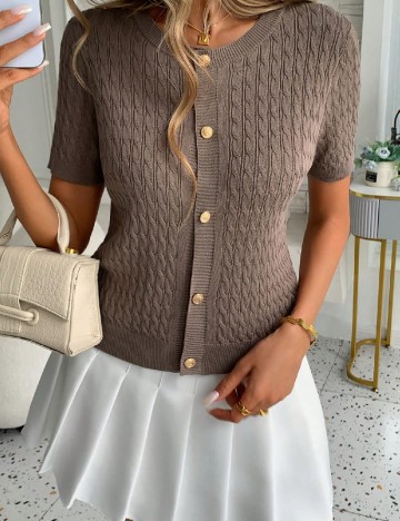 Cardigan SHEIN, maro