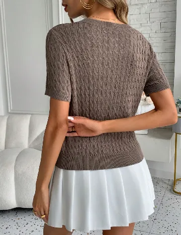 Cardigan SHEIN, maro