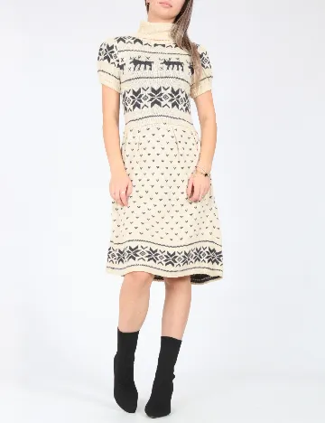 Rochie medie Zara, bej Crem