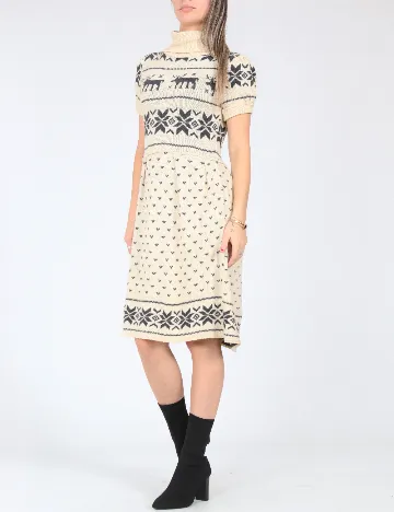 Rochie medie Zara, bej Crem