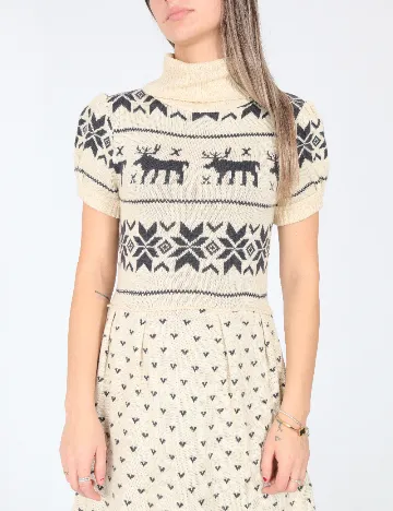 Rochie medie Zara, bej Crem