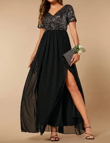 Rochie lunga SHEIN, negru Negru