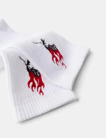 Set sosete 3 perechi Bershka, alb Alb