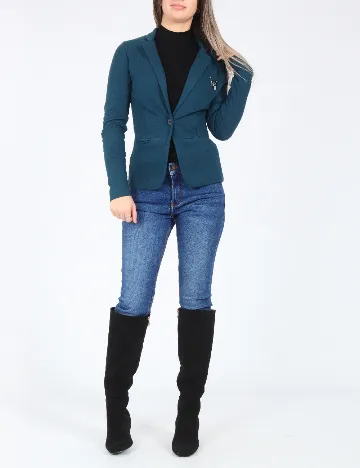 Sacou Bershka, albastru Albastru