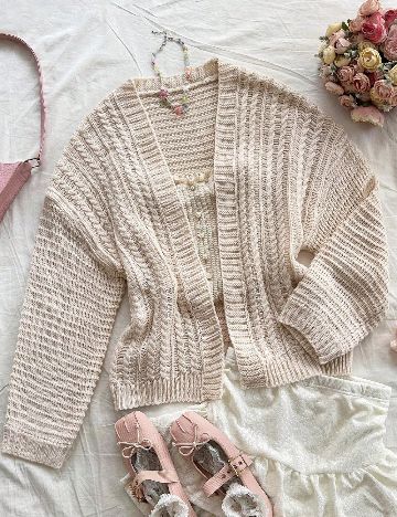 Cardigan SHEIN CURVE, crem