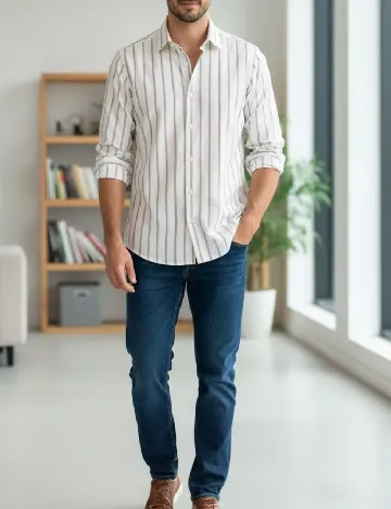 Camasa Zara, ecru/crem Alb