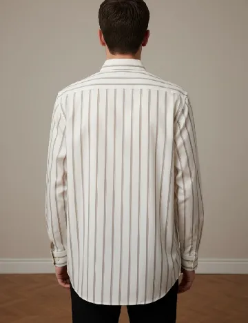 Camasa Zara, ecru/crem Alb