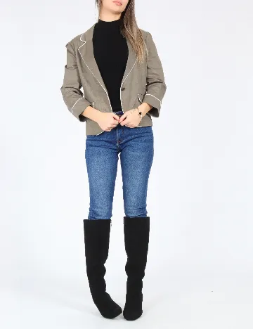 Sacou Bershka, kaki Verde