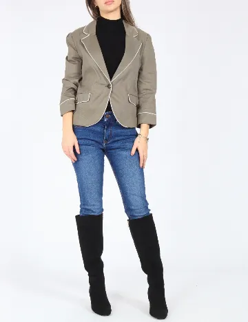 Sacou Bershka, kaki Verde