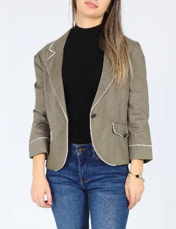 Sacou Bershka, kaki Verde