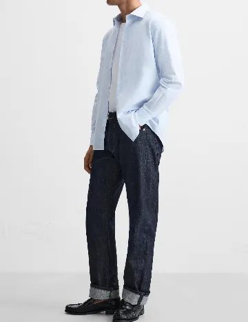 Camasa Zara, albastru deschis Albastru