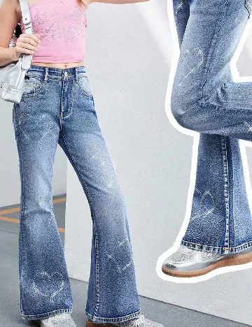 Blugi Shein Kids, albastru Albastru