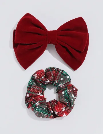 Set fundita si elastic de par SHEIN, rosu Rosu