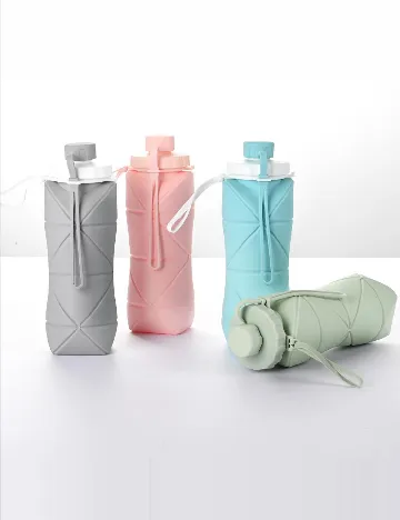 Sticla pliabila din silicon SHEIN, turcoaz Albastru