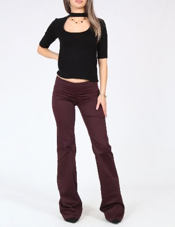 Pantaloni Bershka, pruna