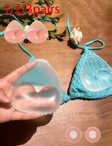 Insertii de silicon cu Push-Up. SHEIN, transparent Alb