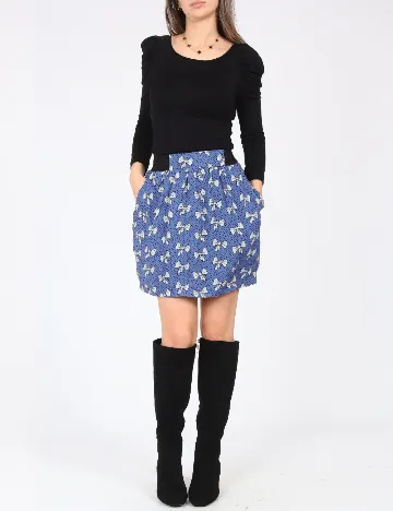 Rochie scurta Zara, negru/albastru Negru