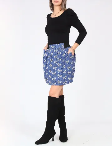 Rochie scurta Zara, negru/albastru Negru